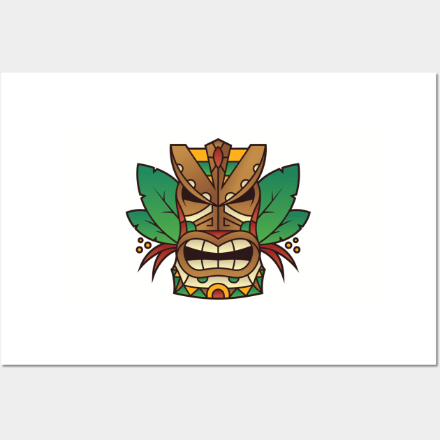 Funny Tribal Tiki Head Wall Art by allovervintage